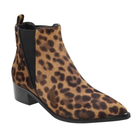 Marc Fisher Women's Animal Print Mlyalely Genuine Calf Hair Ankle Boot Size 6M